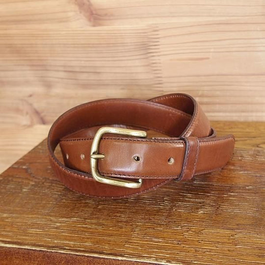 極上★エドワードグリーン 32インチ【★ベルト/レザー/茶】メンズ/革/EDWARD GREEN★j101