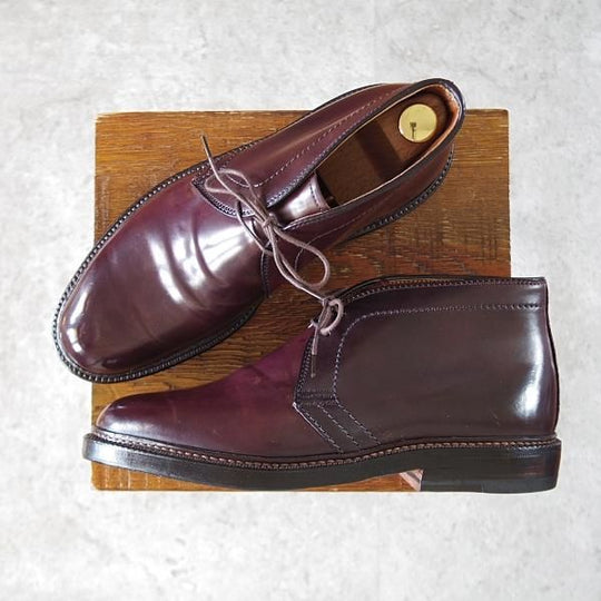 ほぼ未使用★オールデン 6E【定価￥176,000-★コードバン仕様/1339】バリーラスト/チャッカブーツ/#8/赤茶/メンズ/Alden★j102