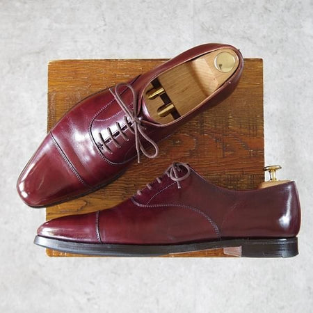 極上★クロケット&ジョーンズ 8E【定価￥92,400-★ポールスミス別注/HALLAM同型】348ラスト/ストレートチップ/赤茶/Crockett&Jones★j106