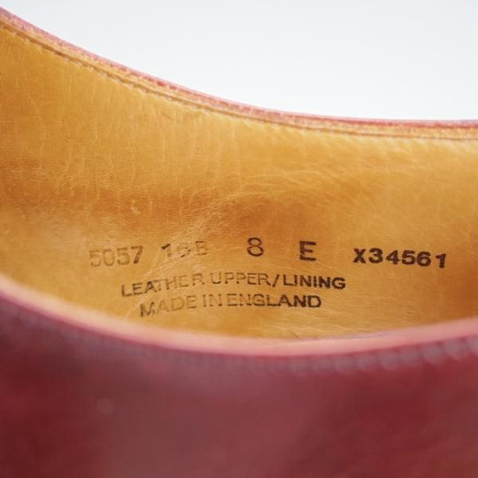 極上★クロケット&ジョーンズ 8E【定価￥92,400-★ポールスミス別注/HALLAM同型】348ラスト/ストレートチップ/赤茶/Crockett&Jones★j106