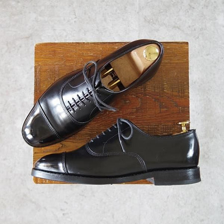 美品★(米)アレンエドモンズ 5.5E【定価￥85,800-★パークアベニュー/Park Avenue】ストレートチップ/カーフ/黒/ALLEN EDMONDS★j108