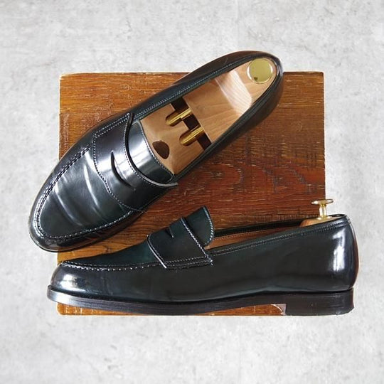 極上★クロケット&ジョーンズ 8E【国内20足限定★コードバン/深緑/BOSTON 2】ボストン/376ラスト/コインローファー/Crockett&Jones★j110