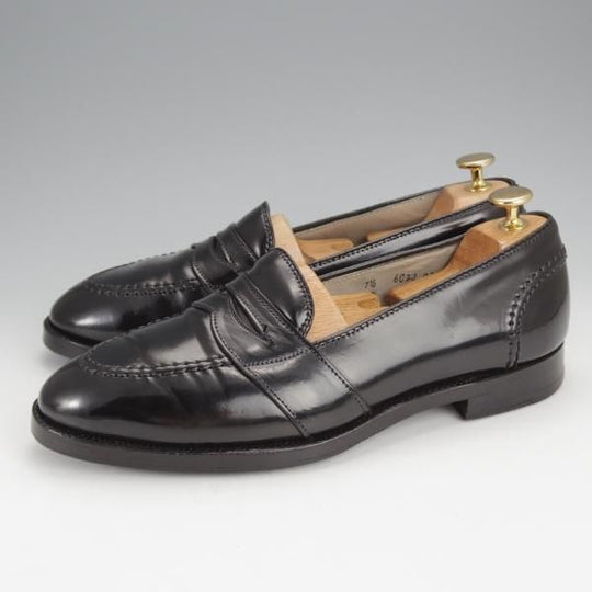 ★オールデン 7.5D【現行定価17万円程度★コードバン/6845/フルストラップ】アバディーンラスト/コインローファー/黒/メンズ/Alden★j113