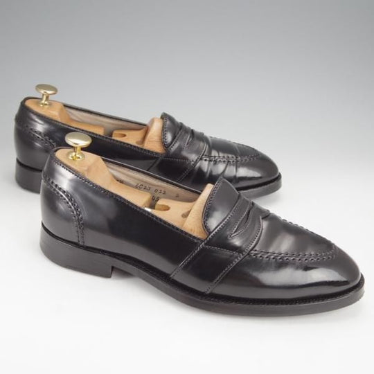 ★オールデン 7.5D【現行定価17万円程度★コードバン/6845/フルストラップ】アバディーンラスト/コインローファー/黒/メンズ/Alden★j113