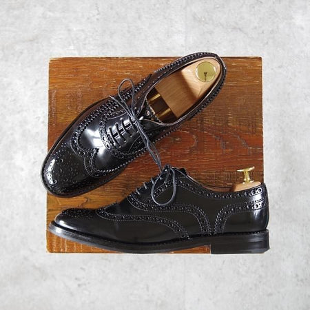 極上★チャーチ(レディース) SIZE 35.5【定価￥176,000-★バーウッド/BURWOOD WG】ポリッシュドバインダーカーフ/黒/Church's★j114