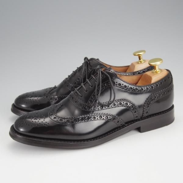 極上★チャーチ(レディース) SIZE 35.5【定価￥176,000-★バーウッド/BURWOOD WG】ポリッシュドバインダーカーフ/黒/Church's★j114