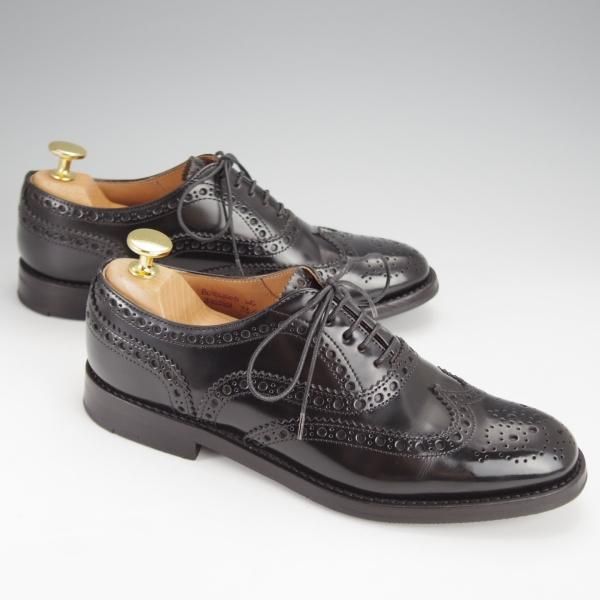 極上★チャーチ(レディース) SIZE 35.5【定価￥176,000-★バーウッド/BURWOOD WG】ポリッシュドバインダーカーフ/黒/Church's★j114