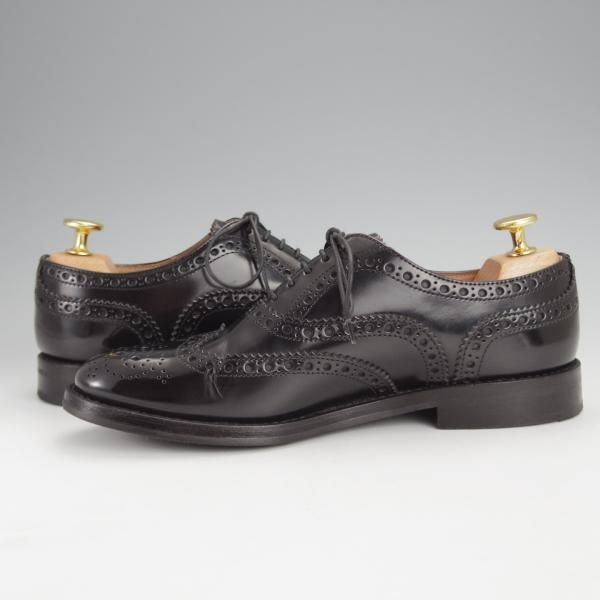 極上★チャーチ(レディース) SIZE 35.5【定価￥176,000-★バーウッド/BURWOOD WG】ポリッシュドバインダーカーフ/黒/Church's★j114