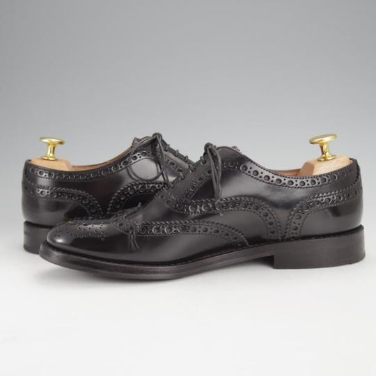 極上★チャーチ(レディース) SIZE 35.5【定価￥176,000-★バーウッド/BURWOOD WG】ポリッシュドバインダーカーフ/黒/Church's★j114