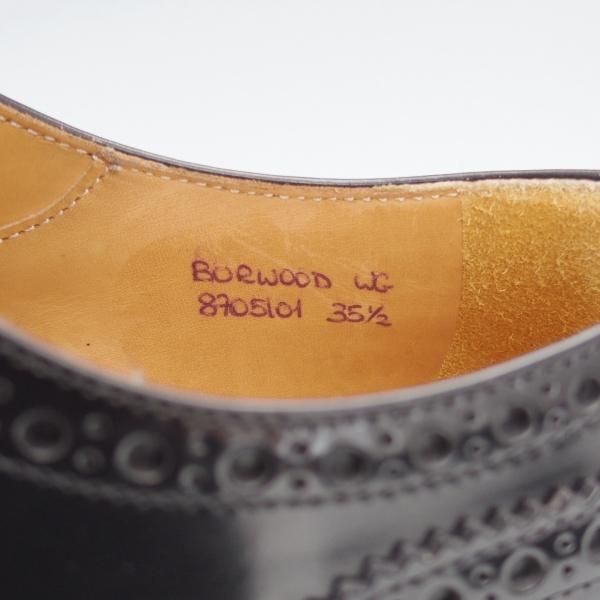 極上★チャーチ(レディース) SIZE 35.5【定価￥176,000-★バーウッド/BURWOOD WG】ポリッシュドバインダーカーフ/黒/Church's★j114