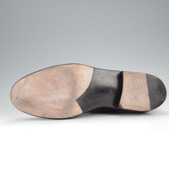 極上★宮城興業 UK5程度【オーダー価格￥67,500-★(英)C.F.ステッド社のスーパーバック使用/コンビ/ダブルモンク】赤茶×紺/メンズ★j116