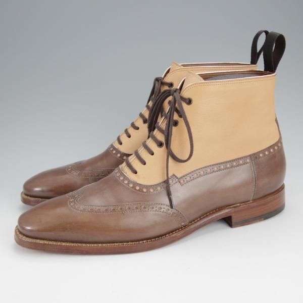 極上★(東欧)ゾンキー・ブーツ SIZE 7【定価￥145,800-★ハンドソーンウェルテッド製法/(伊)F.LLIジャコメッティ製】コンビ★j119