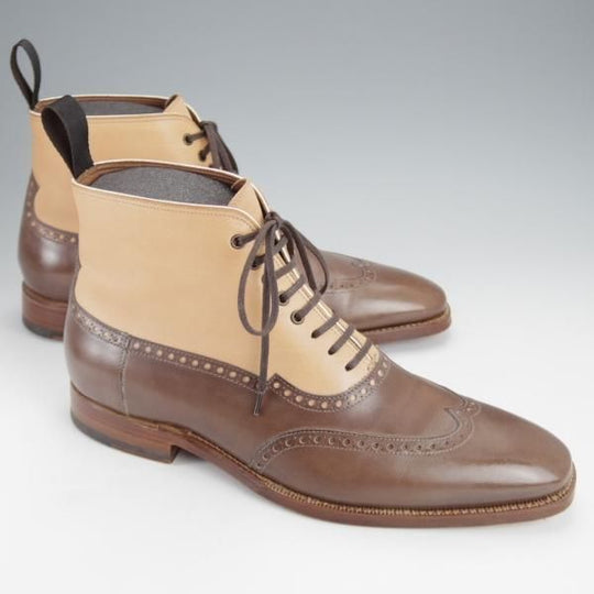 極上★(東欧)ゾンキー・ブーツ SIZE 7【定価￥145,800-★ハンドソーンウェルテッド製法/(伊)F.LLIジャコメッティ製】コンビ★j119