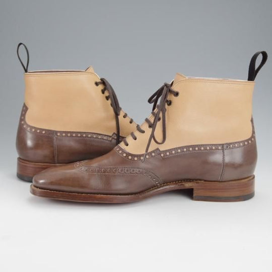 極上★(東欧)ゾンキー・ブーツ SIZE 7【定価￥145,800-★ハンドソーンウェルテッド製法/(伊)F.LLIジャコメッティ製】コンビ★j119