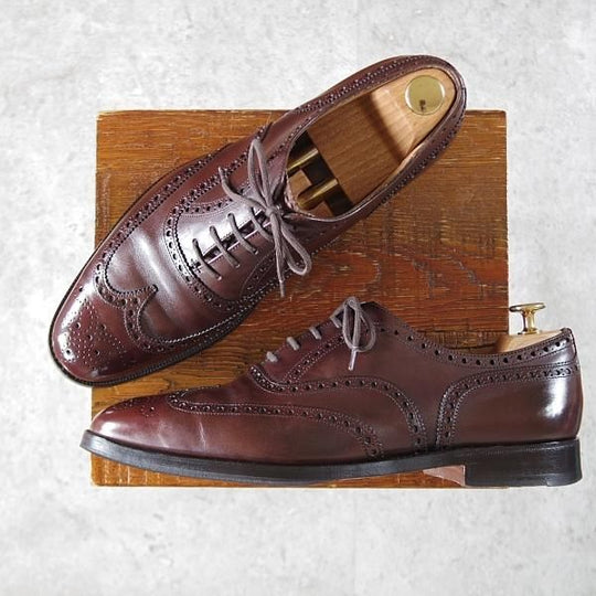 ★チャーチ 80F/UK8【現行定価￥160,600-★チェットウィンド/CHETWYND】173ラスト/フルブローグ/カーフ/濃茶/Church's★j120