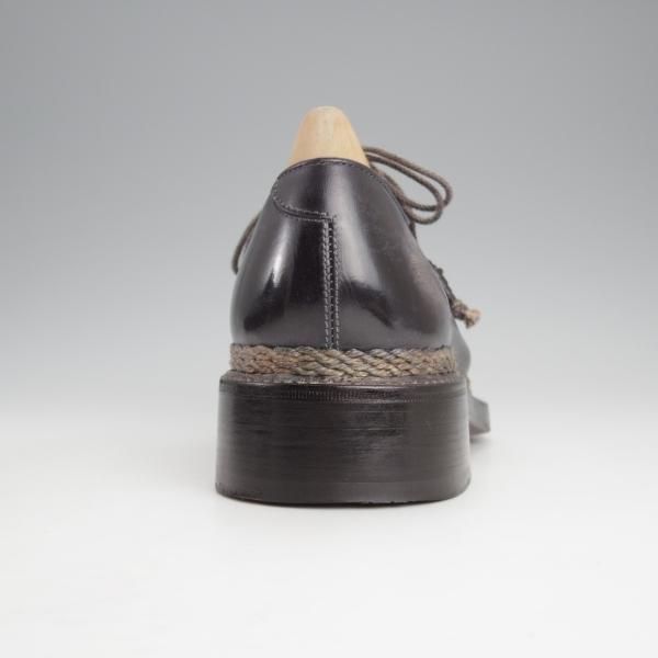 極美品★(伊)ブランキーニ・カルツォレリア SIZE 7.5【定価3,800ユーロ(52万円程度)★ノルベジェーゼ製法/シューツリー付】黒〜灰★j121