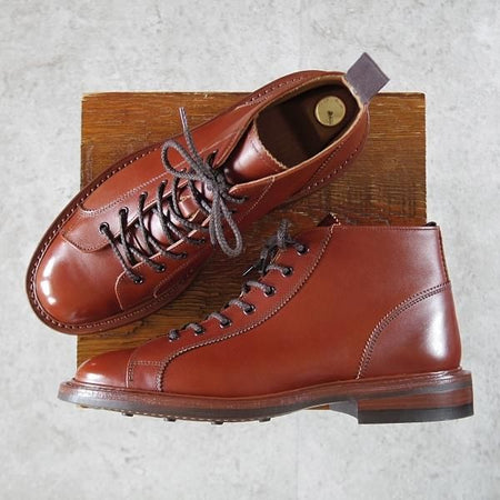 ほぼ試着程度★トリッカーズ SIZE 7【定価￥104,500-★ダイナイトソール仕様/モンキーブーツ】Ethan/マロンアンティーク/Tricker's★j122