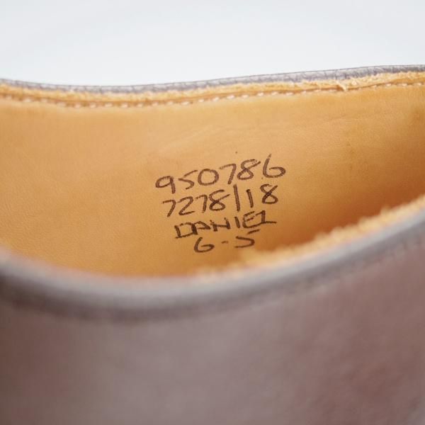 未使用★トリッカーズ SIZE 6【現行定価10万円以上★コマンドソール仕様/DANIEL】プレーントゥ/カントリーシューズ/濃茶/Tricker's★j123