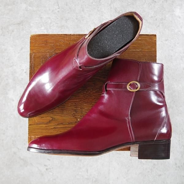 未使用★(伊)タニノクリスチー SIZE 7【定価15万円以上★デッドストック品/ジョッパーブーツ】100434/カーフ/赤茶/TANINO CRISCI★j125