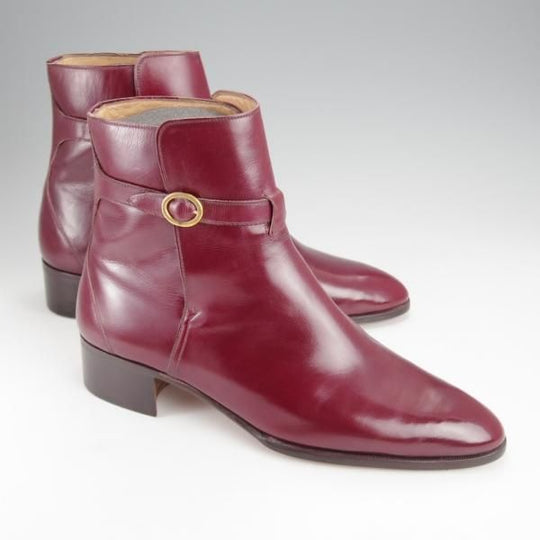 未使用★(伊)タニノクリスチー SIZE 7【定価15万円以上★デッドストック品/ジョッパーブーツ】100434/カーフ/赤茶/TANINO CRISCI★j125