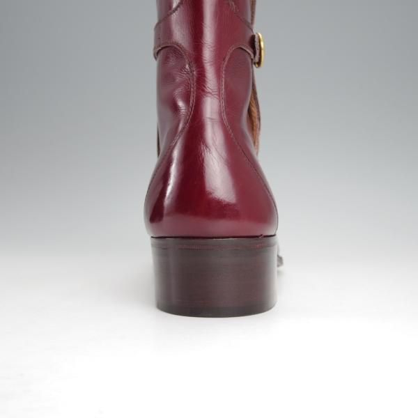 未使用★(伊)タニノクリスチー SIZE 7【定価15万円以上★デッドストック品/ジョッパーブーツ】100434/カーフ/赤茶/TANINO CRISCI★j125