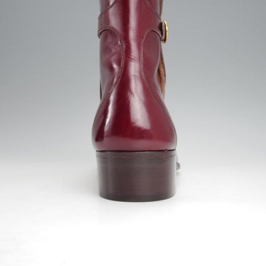 未使用★(伊)タニノクリスチー SIZE 7【定価15万円以上★デッドストック品/ジョッパーブーツ】100434/カーフ/赤茶/TANINO CRISCI★j125