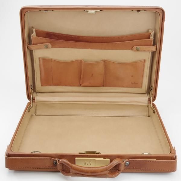 極上★(米)ハートマン/hartmann luggage【定価20万円以上★アタッシュケース】ベルティングレザー/メンズ/ビジネス/バッグ/茶/鞄★N5846