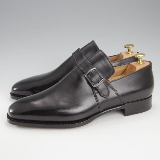 未使用★(伊)ステファノ・ベーメル SIZE 43【定価20万円以上★モンクストラップ/黒】カーフ/メンズ/Stefano Bemer★j138