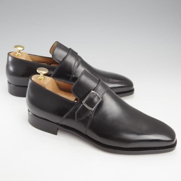 未使用★(伊)ステファノ・ベーメル SIZE 43【定価20万円以上★モンクストラップ/黒】カーフ/メンズ/Stefano Bemer★j138