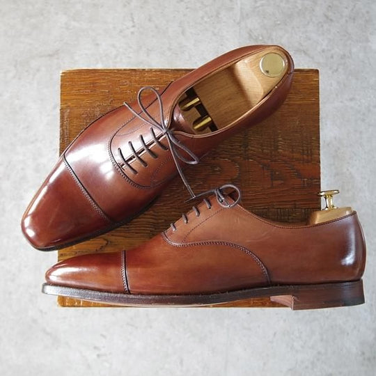 未使用★クロケット&ジョーンズ 8.5E【現行定価￥97,900-★HALLAM/348ラスト】SHIPS別注/ストレートチップ/茶/Crockett&Jones★j139