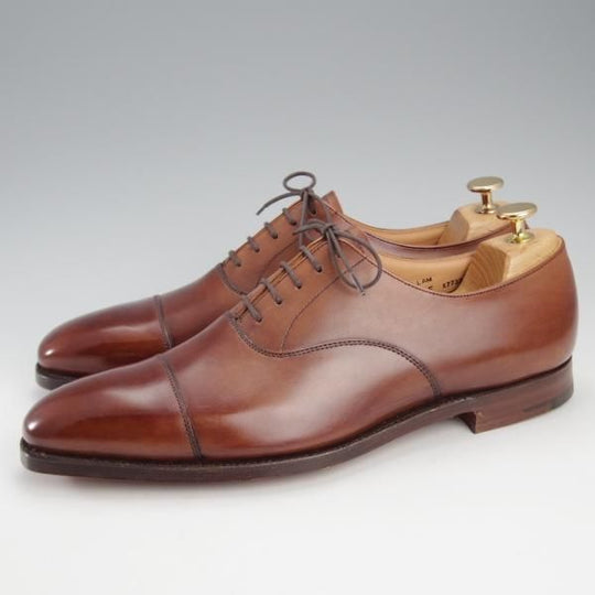 未使用★クロケット&ジョーンズ 8.5E【現行定価￥97,900-★HALLAM/348ラスト】SHIPS別注/ストレートチップ/茶/Crockett&Jones★j139