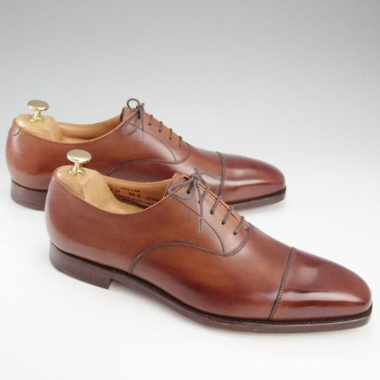 未使用★クロケット&ジョーンズ 8.5E【現行定価￥97,900-★HALLAM/348ラスト】SHIPS別注/ストレートチップ/茶/Crockett&Jones★j139