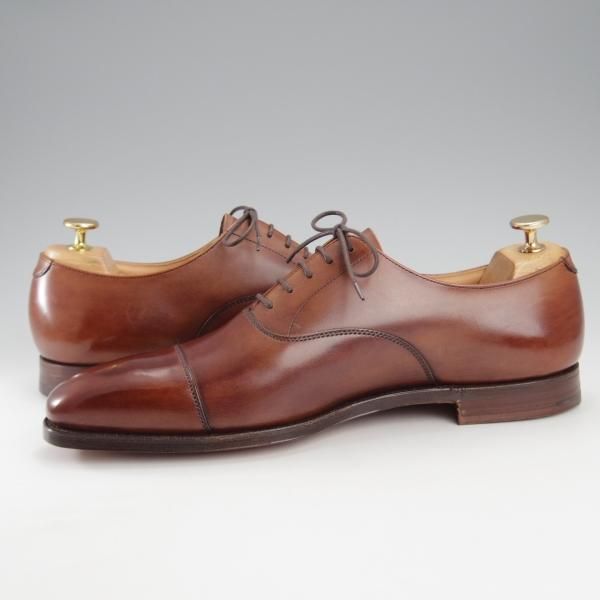 未使用★クロケット&ジョーンズ 8.5E【現行定価￥97,900-★HALLAM/348ラスト】SHIPS別注/ストレートチップ/茶/Crockett&Jones★j139