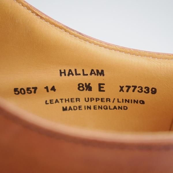 未使用★クロケット&ジョーンズ 8.5E【現行定価￥97,900-★HALLAM/348ラスト】SHIPS別注/ストレートチップ/茶/Crockett&Jones★j139