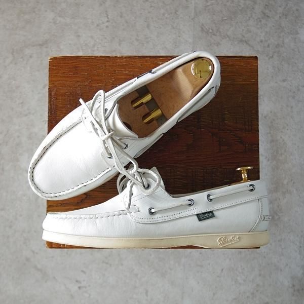 極上★パラブーツ SIZE 6【★BARTH/バース】デッキシューズ/モカシン/ローファー/カーフ/白/メンズ/Paraboot★j140