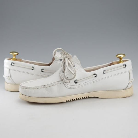 極上★パラブーツ SIZE 6【★BARTH/バース】デッキシューズ/モカシン/ローファー/カーフ/白/メンズ/Paraboot★j140