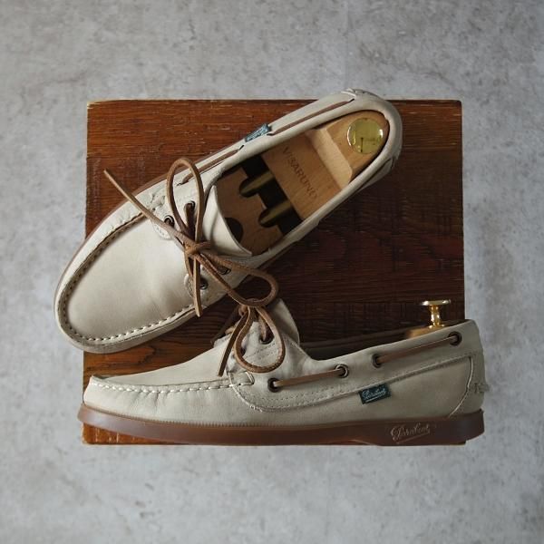 極上★パラブーツ SIZE 6【★BARTH/バース】デッキシューズ/モカシン/ローファー/ヌバック/薄茶/メンズ/Paraboot★j141
