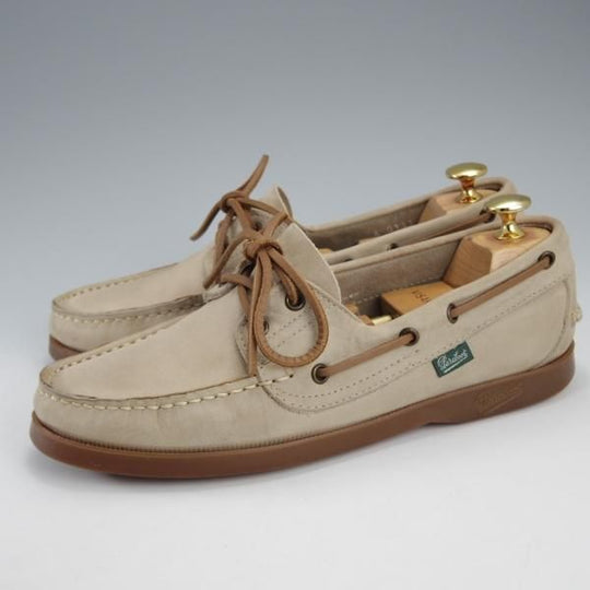 極上★パラブーツ SIZE 6【★BARTH/バース】デッキシューズ/モカシン/ローファー/ヌバック/薄茶/メンズ/Paraboot★j141