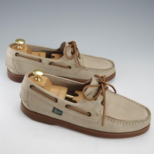 極上★パラブーツ SIZE 6【★BARTH/バース】デッキシューズ/モカシン/ローファー/ヌバック/薄茶/メンズ/Paraboot★j141