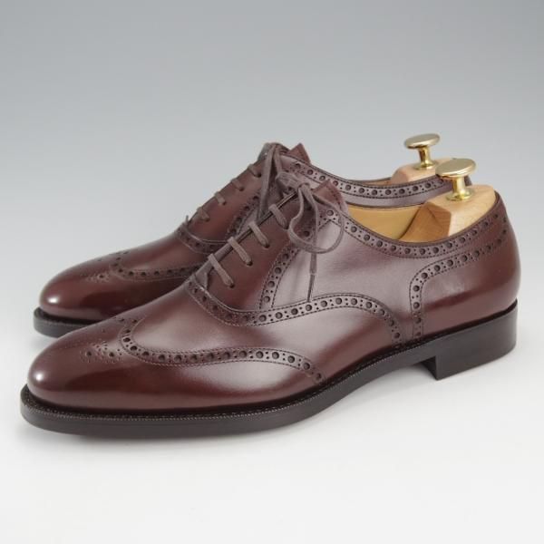 極美品★(台東区)ジョーワークス UK6程度【注文価格￥107,800〜★(仏)アノネイ社のカーフ】イミテーションブローグ/濃茶/JOE WORKS★j143