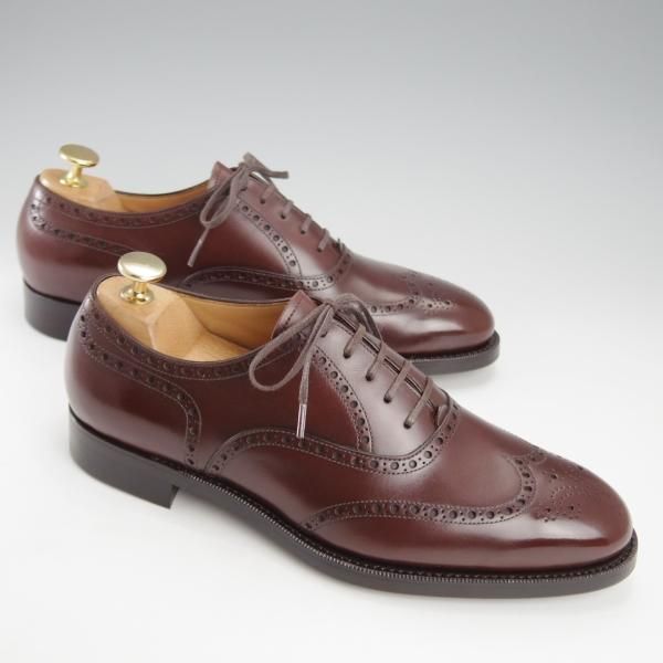 極美品★(台東区)ジョーワークス UK6程度【注文価格￥107,800〜★(仏)アノネイ社のカーフ】イミテーションブローグ/濃茶/JOE WORKS★j143