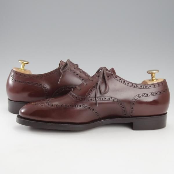 極美品★(台東区)ジョーワークス UK6程度【注文価格￥107,800〜★(仏)アノネイ社のカーフ】イミテーションブローグ/濃茶/JOE WORKS★j143