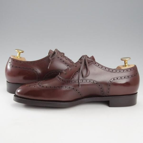 極美品★(台東区)ジョーワークス UK6程度【注文価格￥107,800〜★(仏)アノネイ社のカーフ】イミテーションブローグ/濃茶/JOE WORKS★j143