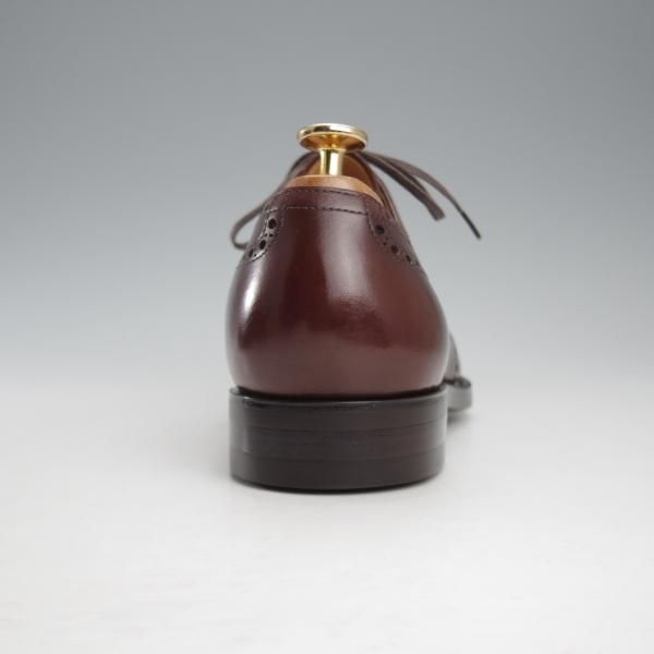 極美品★(台東区)ジョーワークス UK6程度【注文価格￥107,800〜★(仏)アノネイ社のカーフ】イミテーションブローグ/濃茶/JOE WORKS★j143