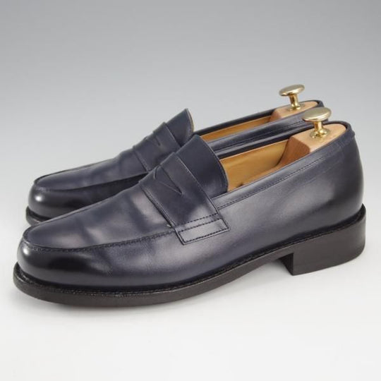 極上★パラブーツ SIZE 6.5【定価￥84,700-★アドニス/ADONIS】コインローファー/カーフ/紺/メンズ/Paraboot★j144