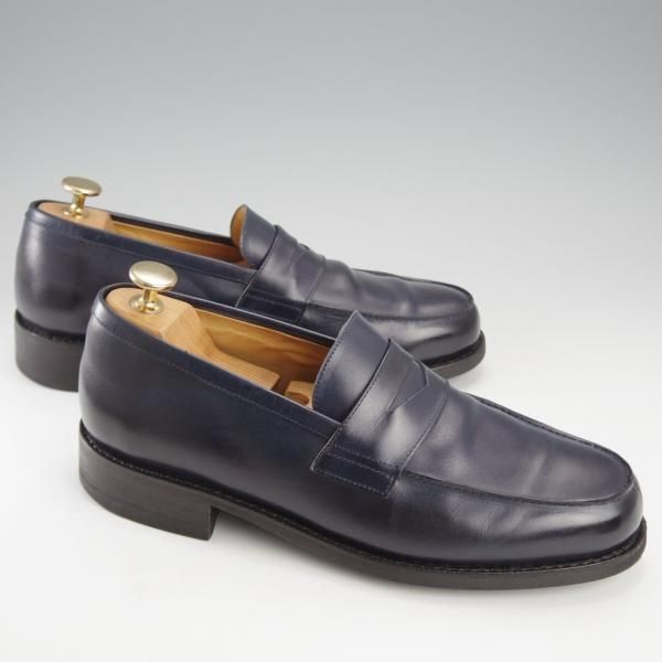 極上★パラブーツ SIZE 6.5【定価￥84,700-★アドニス/ADONIS】コインローファー/カーフ/紺/メンズ/Paraboot★j144