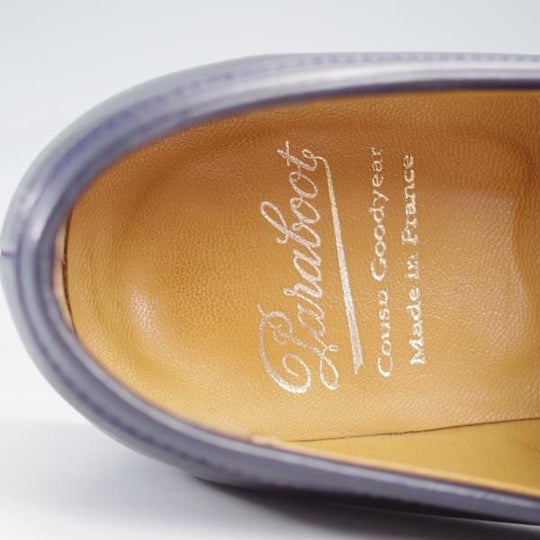 極上★パラブーツ SIZE 6.5【定価￥84,700-★アドニス/ADONIS】コインローファー/カーフ/紺/メンズ/Paraboot★j144