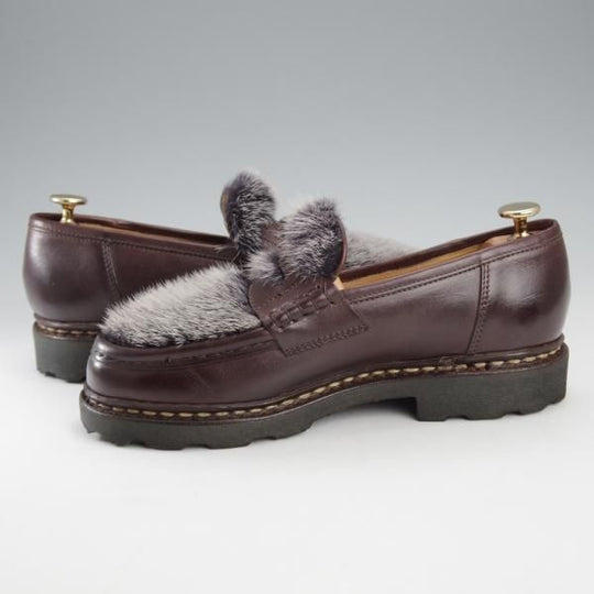 美品★パラブーツ SIZE 5.5【定価￥103,400-★VISON(ミンクファー)仕様/REIMS/ランス】ビームス別注/リスレザー/BEAMS/Paraboot★j146