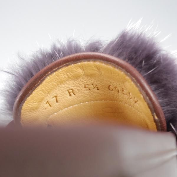 美品★パラブーツ SIZE 5.5【定価￥103,400-★VISON(ミンクファー)仕様/REIMS/ランス】ビームス別注/リスレザー/BEAMS/Paraboot★j146