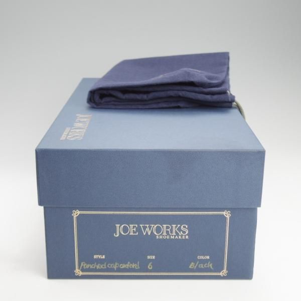 極美品★(台東区)ジョーワークス SIZE 6【注文価格￥107,800〜★貴重なベビーカーフ(イタリア産)を2頭分使用】黒/JOE WORKS★j147